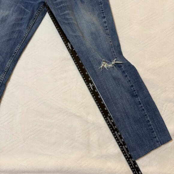 Levis Too Superlow 524 Jeans Women's Size 11 M Straight Leg Low Rise - HEMMED - Picture 3 of 7